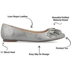 Journee Collection Womens Judy Slip-on Pointed Toe Ballet Flats