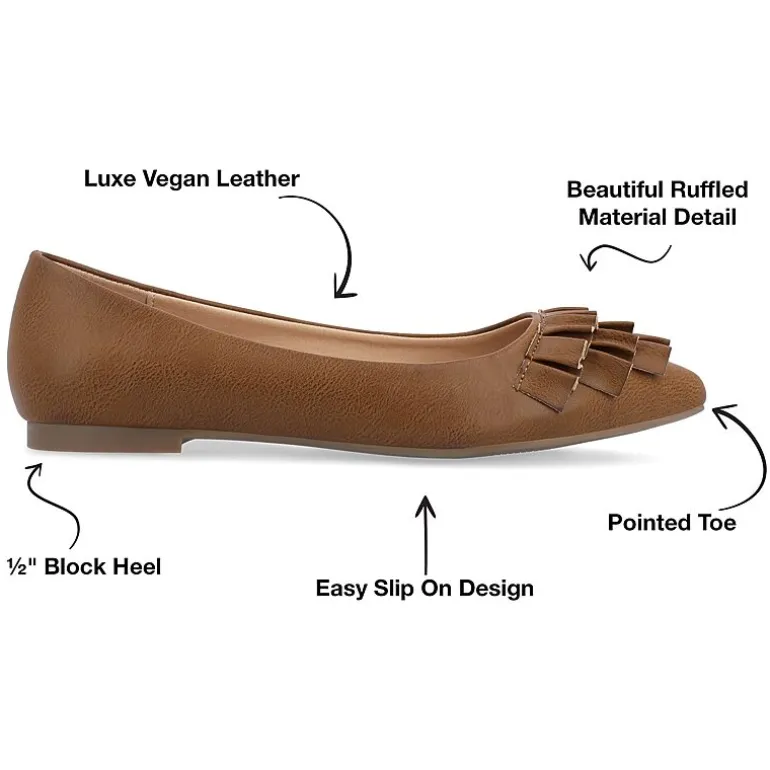 Journee Collection Womens Judy Slip-on Pointed Toe Ballet Flats