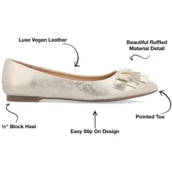 Journee Collection Womens Judy Slip-on Pointed Toe Ballet Flats