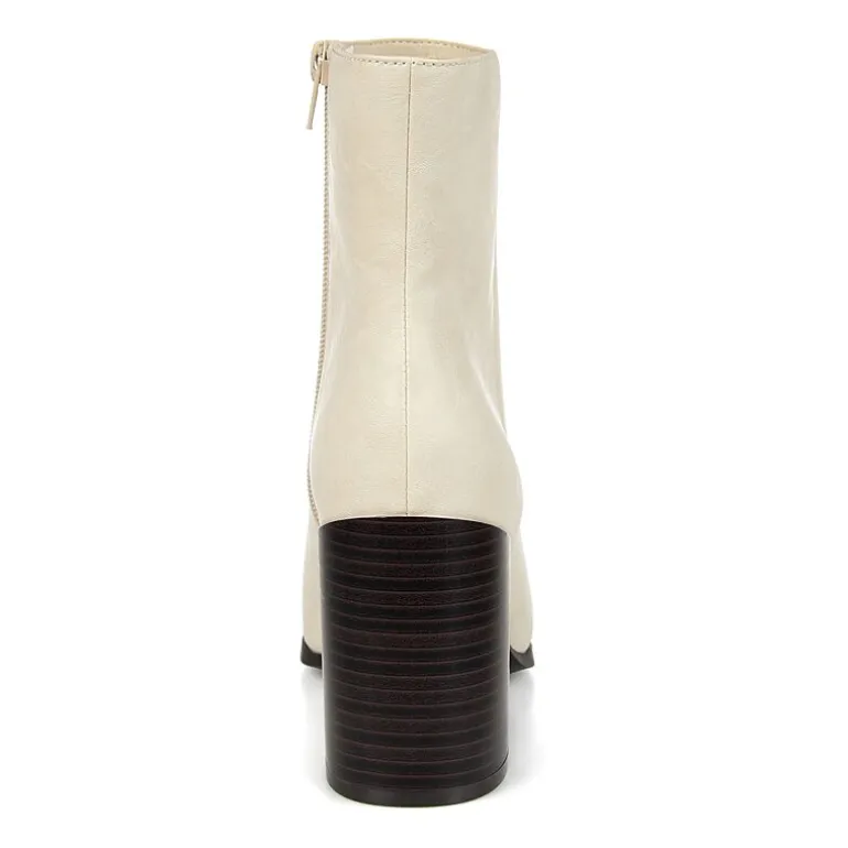 Journee Collection Womens Kathie Stacked Heel Booties