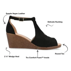 Journee Collection Womens Kedzie Wedge Sandals