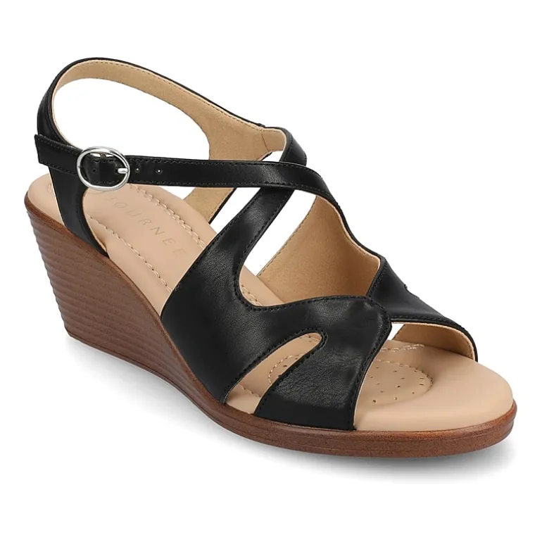 Journee Collection Womens Kedzieii Wedge Sandals