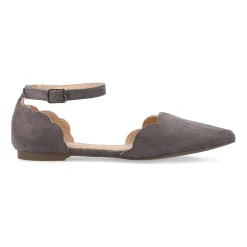 Journee Collection Womens Lana Ballet Flats Buckle Pointed Toe