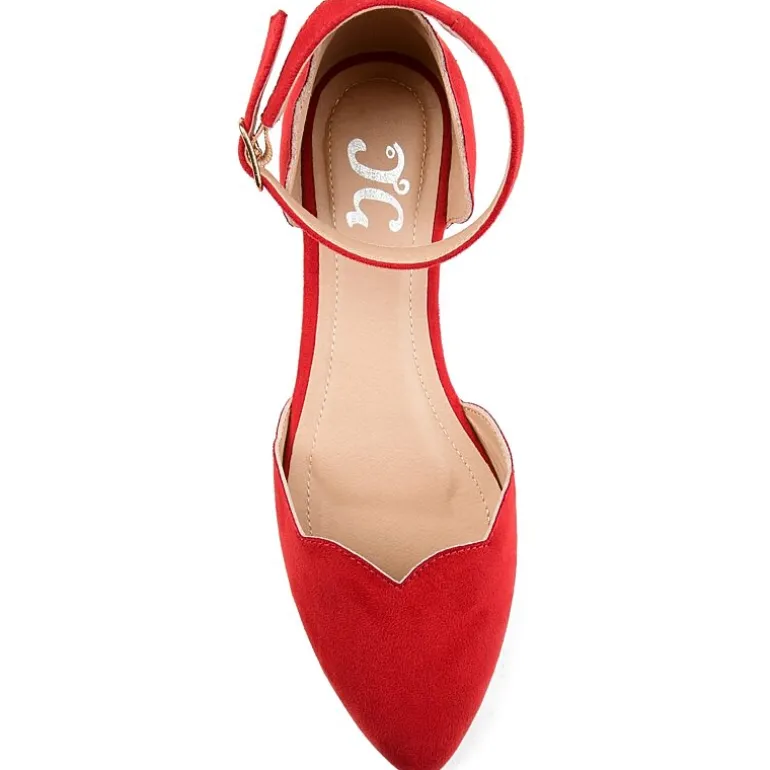 Journee Collection Womens Lana Ballet Flats Buckle Pointed Toe