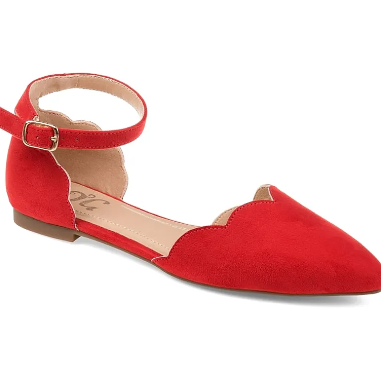 Journee Collection Womens Lana Ballet Flats Buckle Pointed Toe