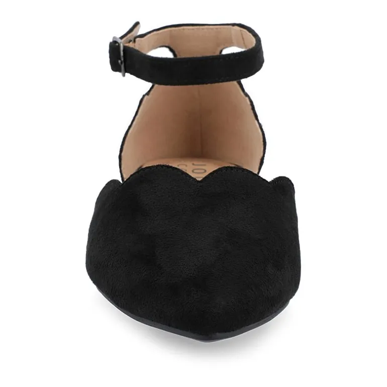 Journee Collection Womens Lana Ballet Flats Buckle Pointed Toe
