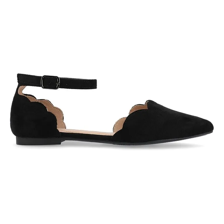 Journee Collection Womens Lana Ballet Flats Buckle Pointed Toe