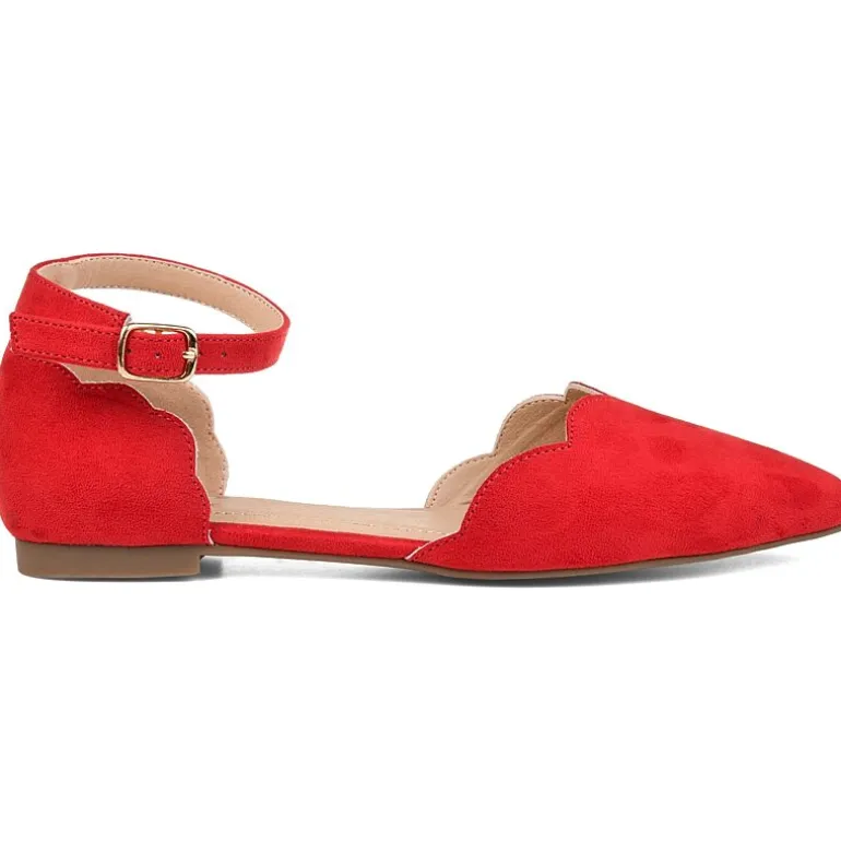 Journee Collection Womens Lana Ballet Flats Buckle Pointed Toe