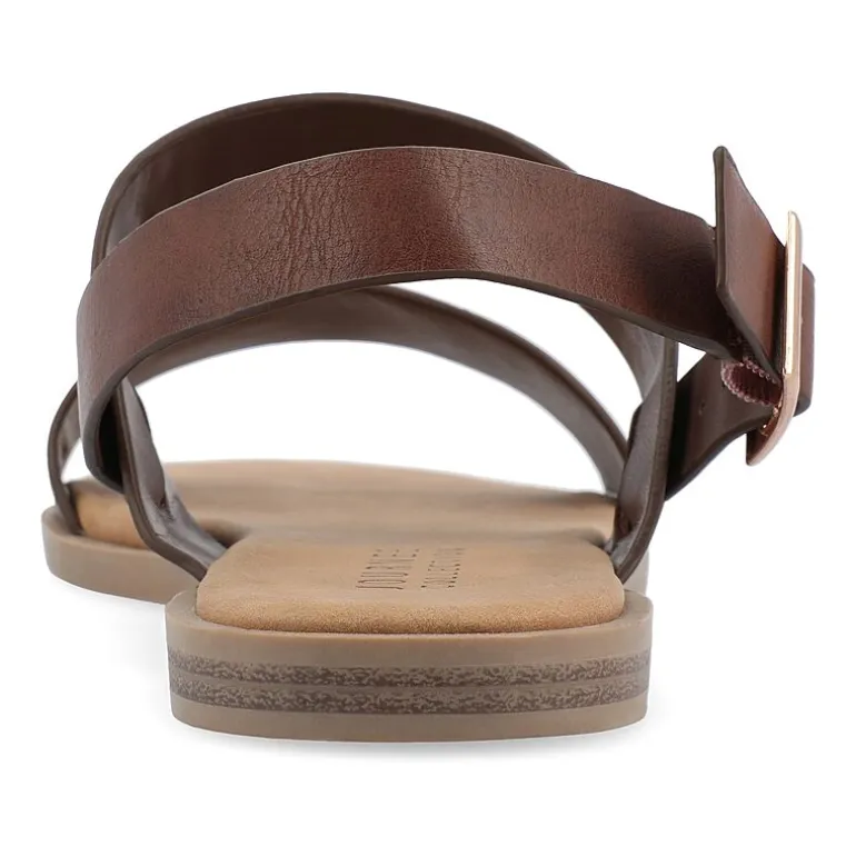 Journee Collection Womens Lavine Slingback Strap Flat Sandals
