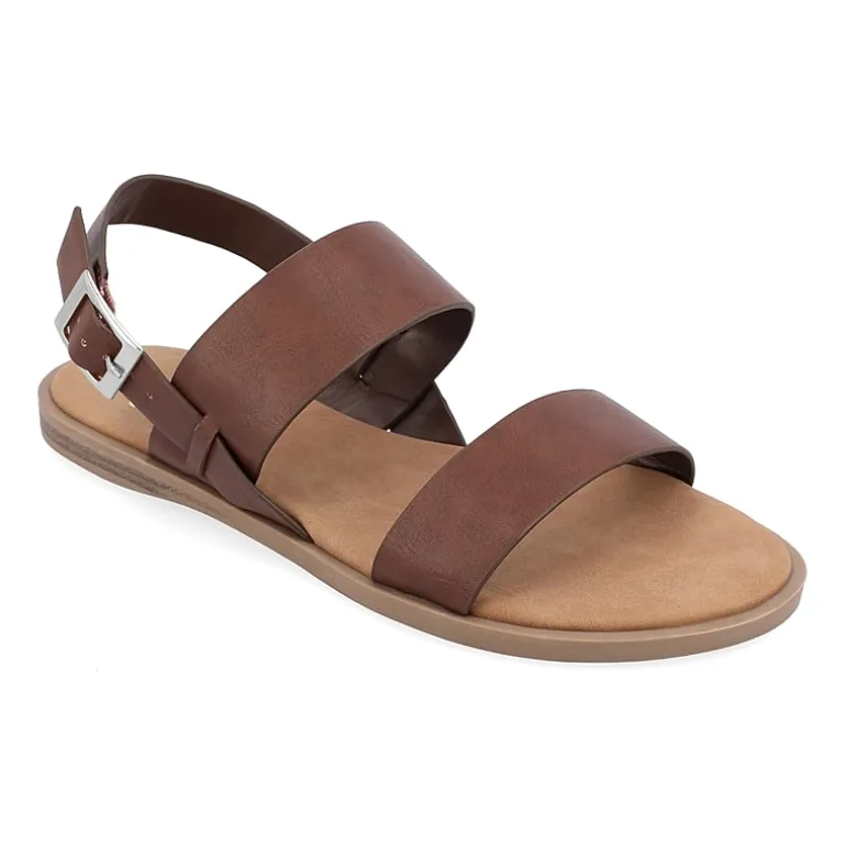 Journee Collection Womens Lavine Slingback Strap Flat Sandals