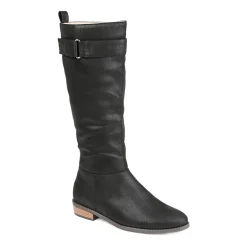 Journee Collection Womens Lelanni Stacked Heel Riding Boots