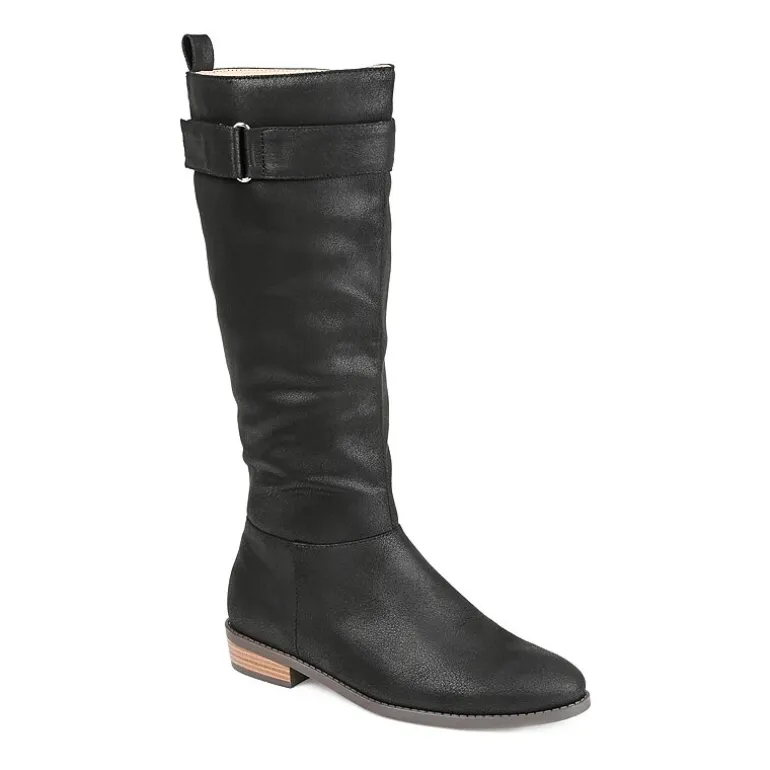 Journee Collection Womens Lelanni Stacked Heel Riding Boots