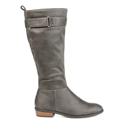 Journee Collection Womens Lelanni Stacked Heel Riding Boots