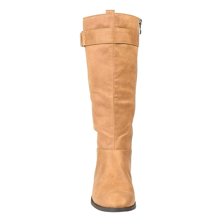 Journee Collection Womens Lelanni Stacked Heel Riding Boots