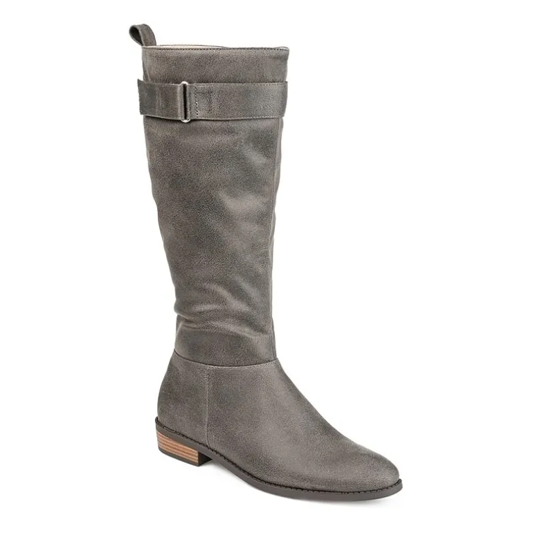 Journee Collection Womens Lelanni Stacked Heel Riding Boots