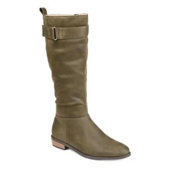 Journee Collection Womens Lelanni Stacked Heel Riding Boots