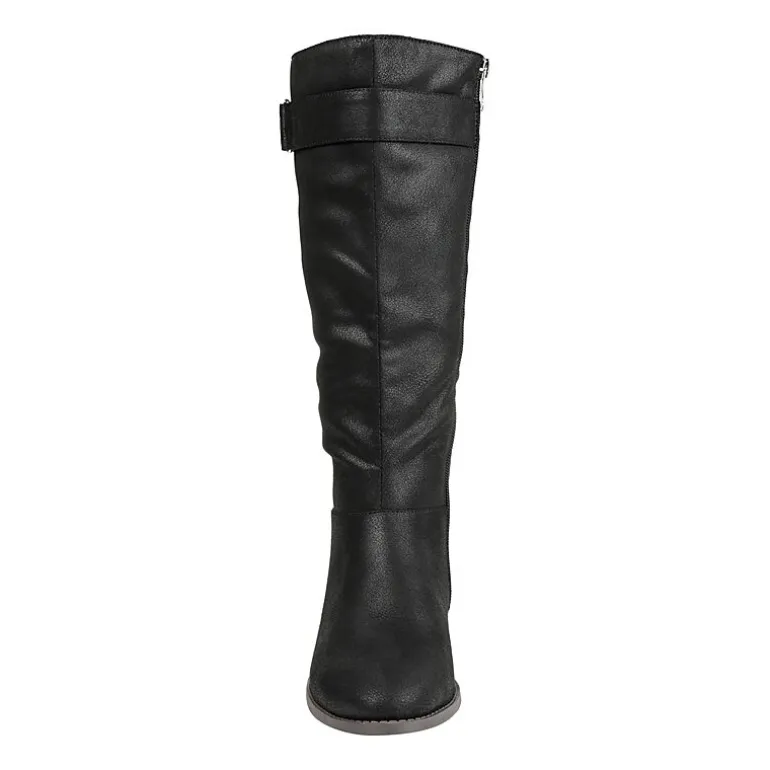 Journee Collection Womens Lelanni Stacked Heel Riding Boots