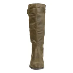 Journee Collection Womens Lelanni Stacked Heel Riding Boots