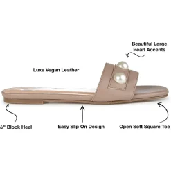 Journee Collection Womens Leonie Slide Sandals