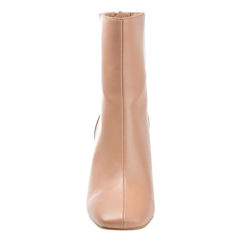 Journee Collection Womens Maize Stacked Heel Booties