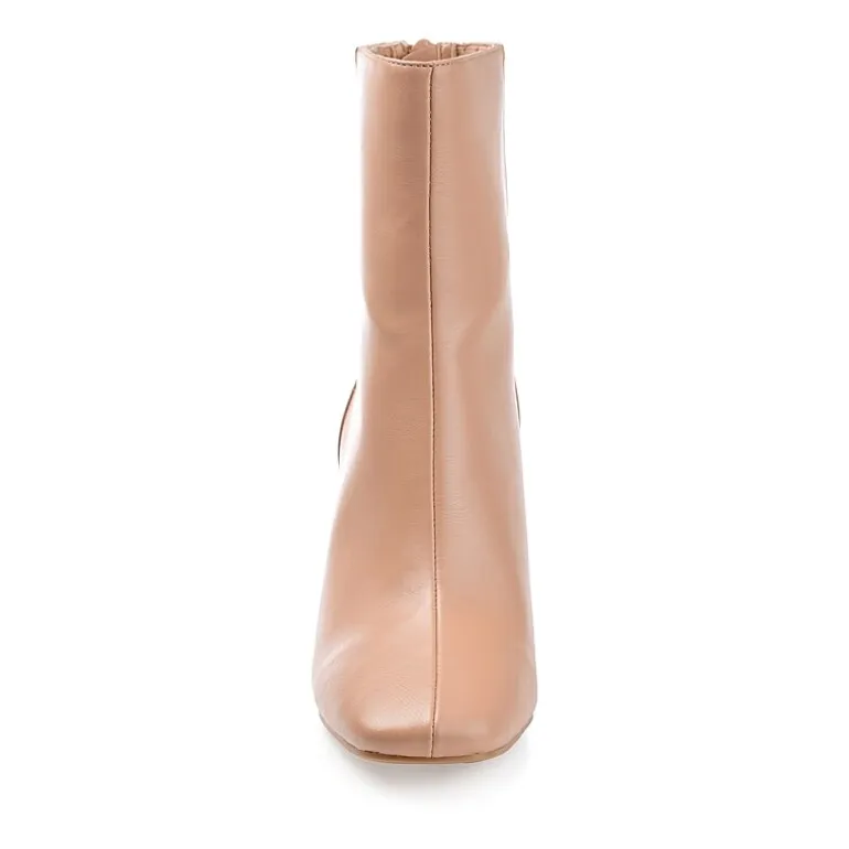 Journee Collection Womens Maize Stacked Heel Booties