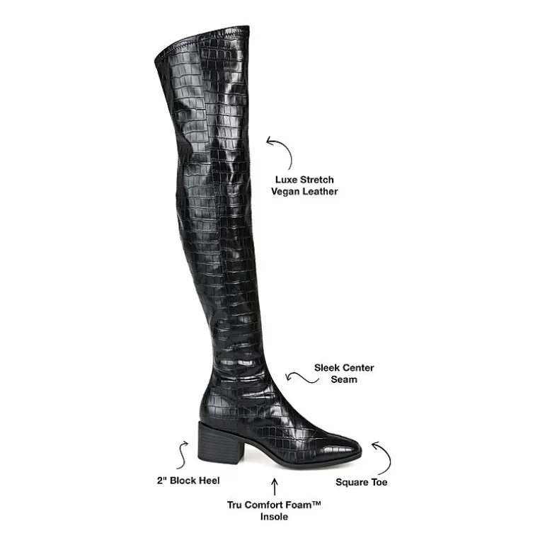 Journee Collection Womens Mariana Block Heel Over the Knee Boots