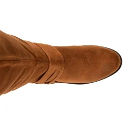 Journee Collection Womens Meg Stacked Heel Over the Knee Boots