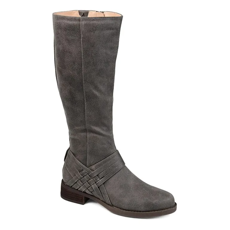 Journee Collection Womens Meg Stacked Heel Over the Knee Boots