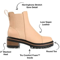 Journee Collection Womens Mirette Stacked Heel Booties