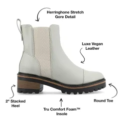 Journee Collection Womens Mirette Stacked Heel Booties