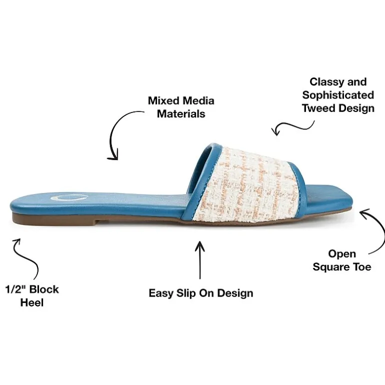 Journee Collection Womens Mikala Flat Sandals