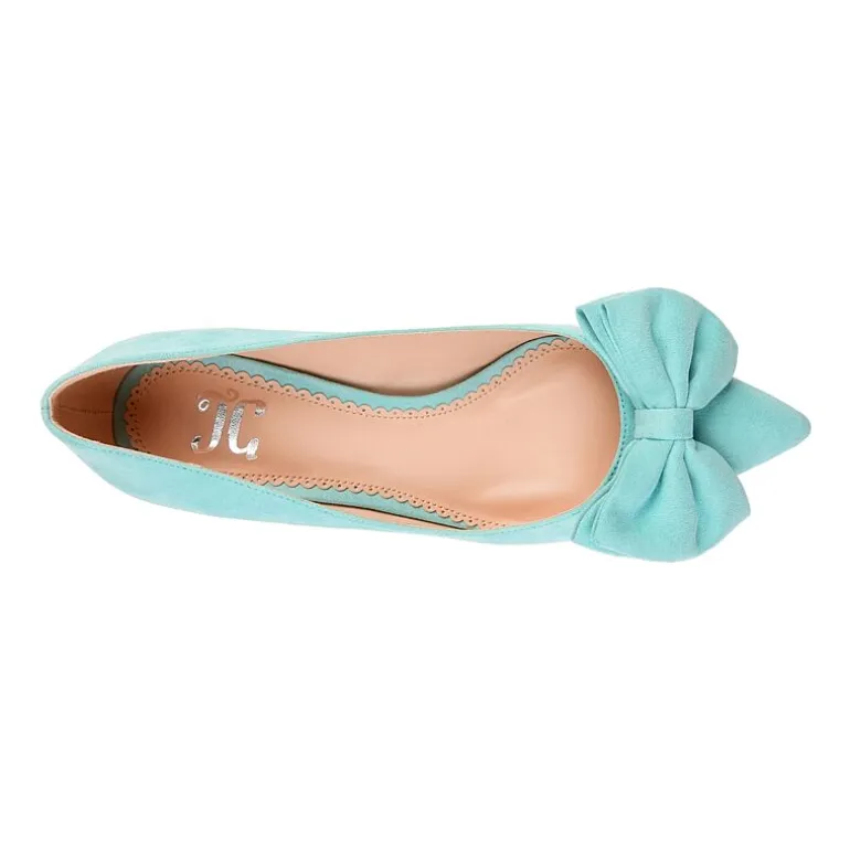 Journee Collection Womens Orana Pumps Slip-on Pointed Toe Kitten Heel