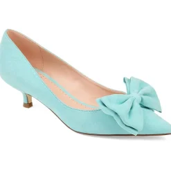 Journee Collection Womens Orana Pumps Slip-on Pointed Toe Kitten Heel