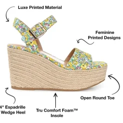 Journee Collection Womens Pearrl Wedge Sandals