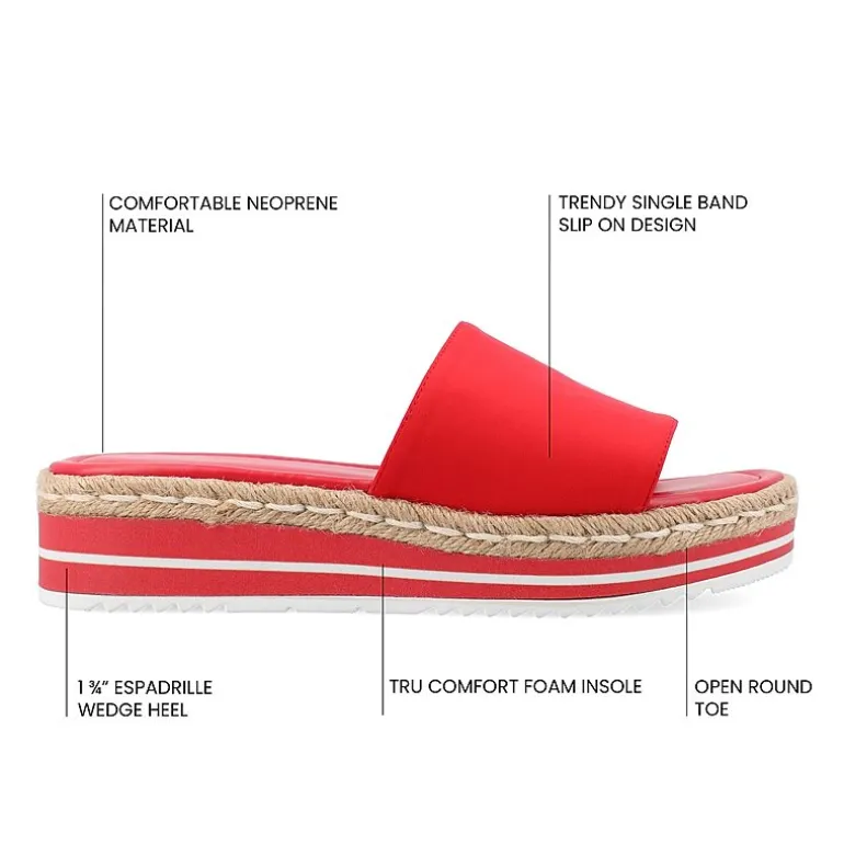 Journee Collection Womens Rosey Slide Sandals
