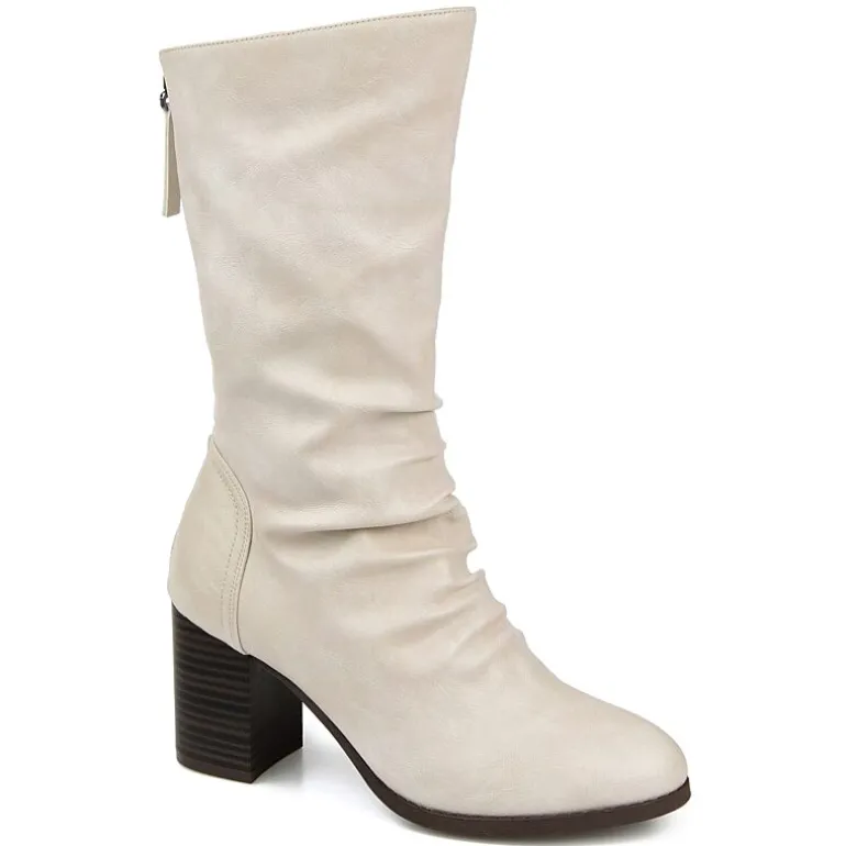 Journee Collection Womens Sequoia Stacked Heel Slouch Boots