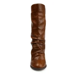 Journee Collection Womens Sequoia Stacked Heel Slouch Boots