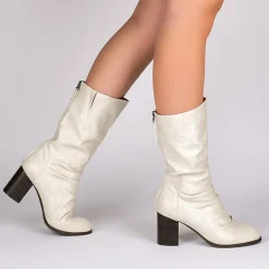 Journee Collection Womens Sequoia Stacked Heel Slouch Boots
