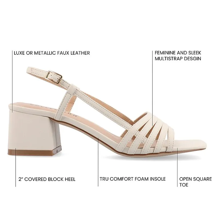 Journee Collection Womens Shayana Heeled Sandals