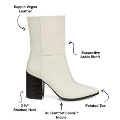 Journee Collection Womens Sharlie Stacked Heel Booties