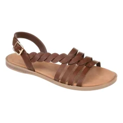 Journee Collection Womens Solay Ankle Strap Flat Sandals