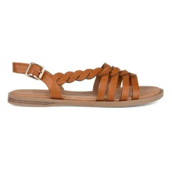 Journee Collection Womens Solay Ankle Strap Flat Sandals