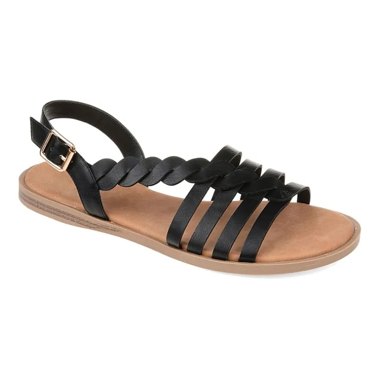 Journee Collection Womens Solay Ankle Strap Flat Sandals