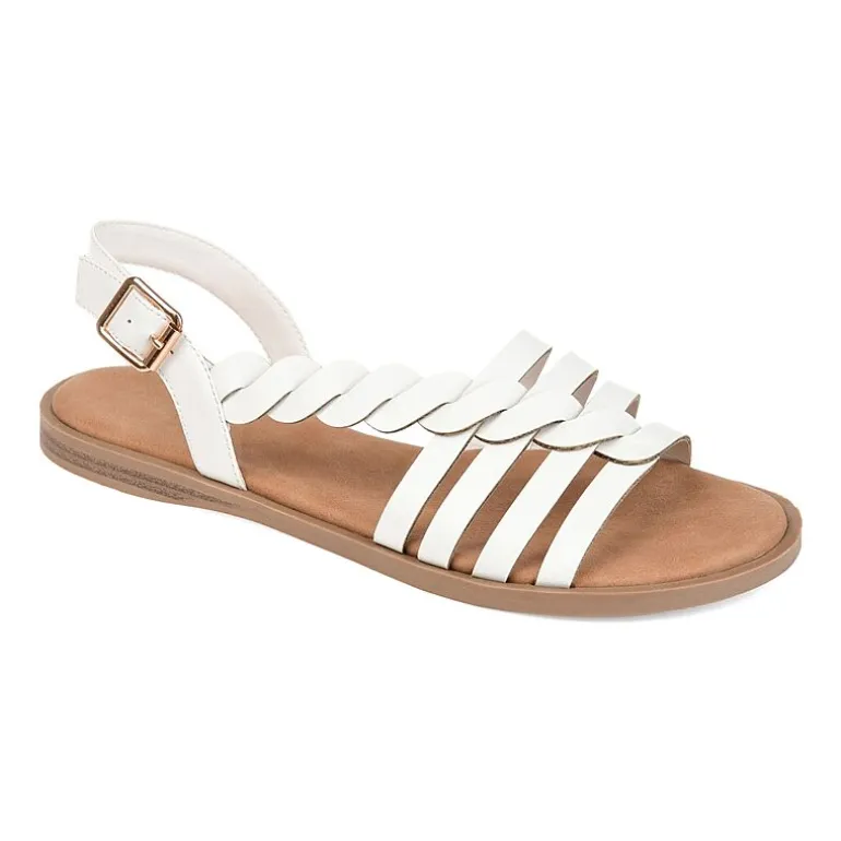 Journee Collection Womens Solay Ankle Strap Flat Sandals