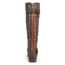 Journee Collection Womens Spokane Studded Riding Boots