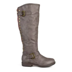 Journee Collection Womens Spokane Studded Riding Boots