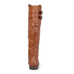Journee Collection Womens Tori Double-Buckle Knee-High Riding Boots