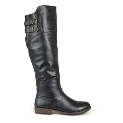 Journee Collection Womens Tori Double-Buckle Knee-High Riding Boots