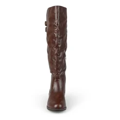 Journee Collection Womens Tori Double-Buckle Knee-High Riding Boots