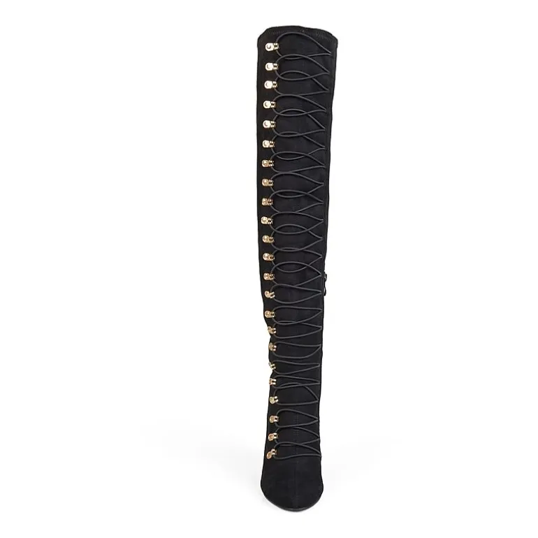 Journee Collection Womens Trill Stiletto Heel Over the Knee Boots